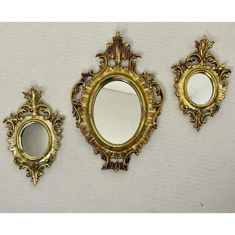 Vintage Gold Mirrors...Set of 3